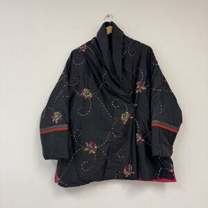 Embroidered Silk Coat